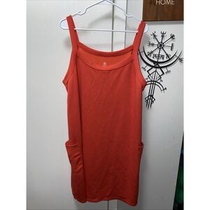 Gaiam Women's Athletic Dress With Pockets Coral XXL Comfy Soft Yoga